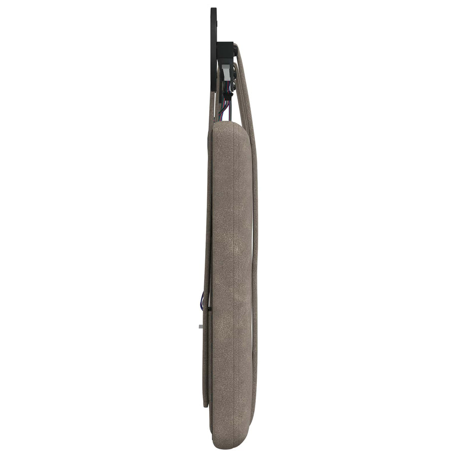 Hangend hoofdbord Met LED-verlichting Grijs Antiek PU
