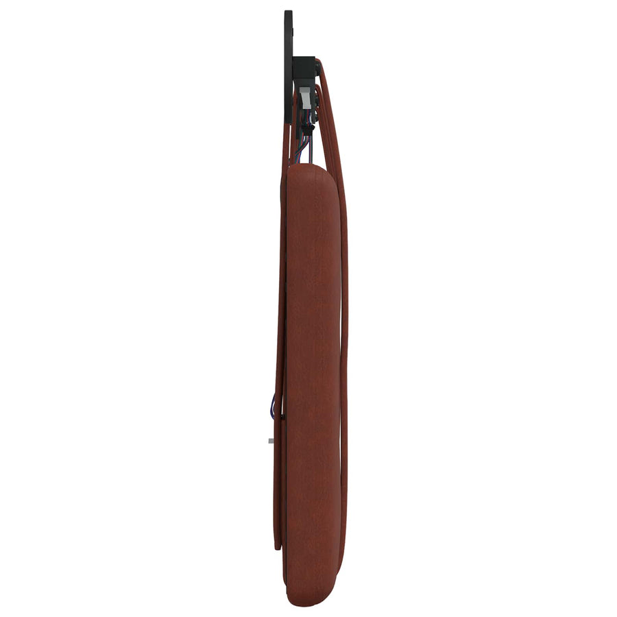 Hangend hoofdbord Met LED-verlichting Glanzend Bruin Antiek PU