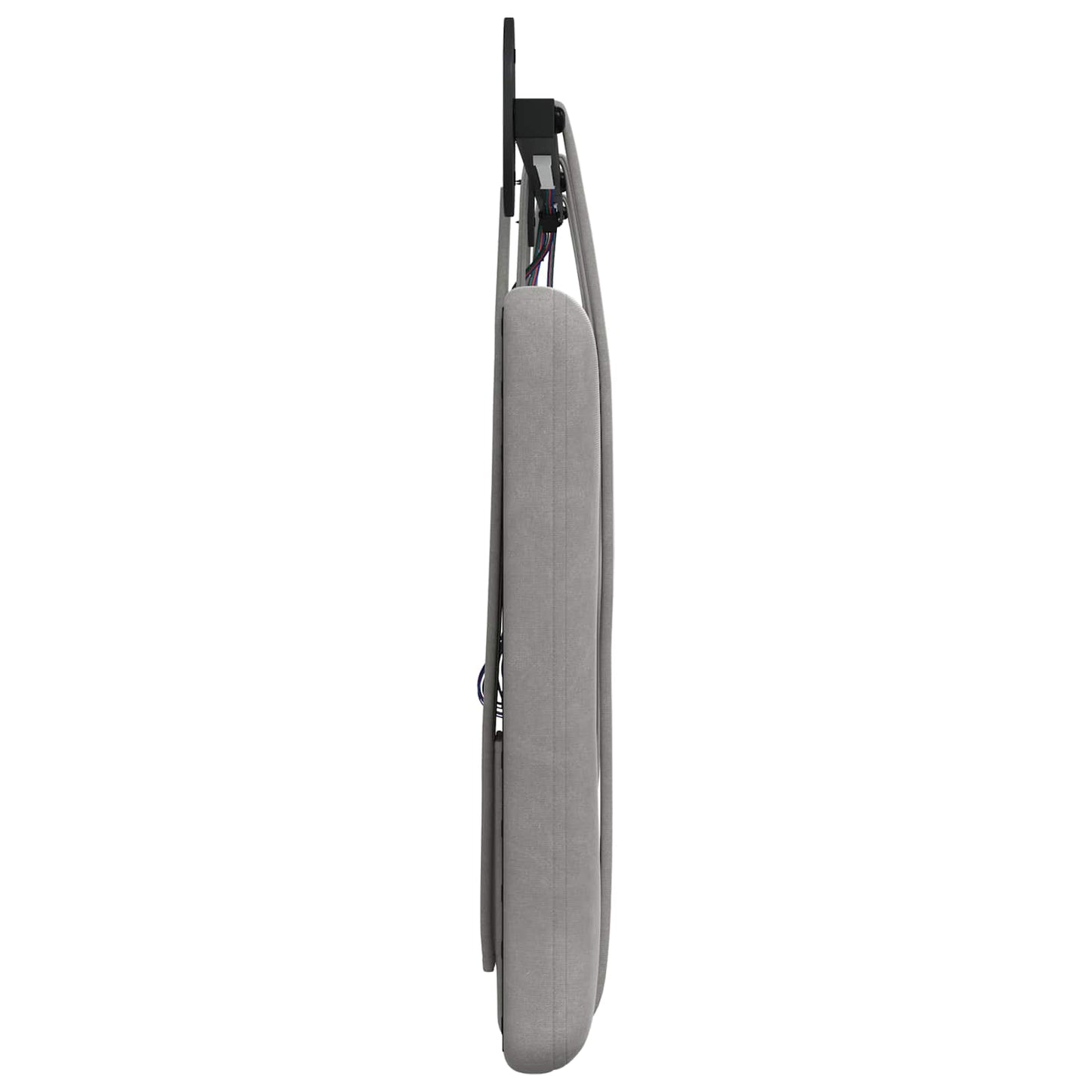 Hangend hoofdbord Met LED-verlichting Lichtgrijs Fluweel