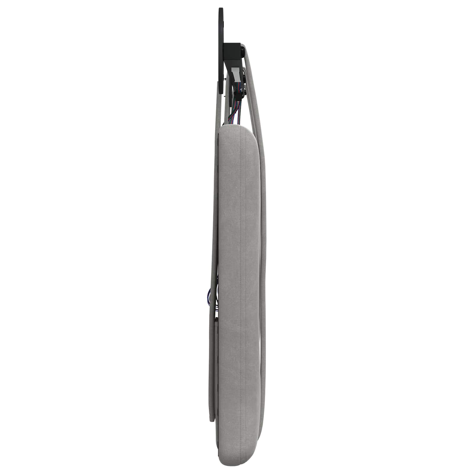 Hangend hoofdbord Met LED-verlichting Lichtgrijs Fluweel