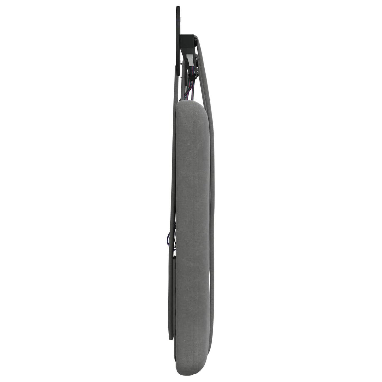 Hangend hoofdbord Met LED-verlichting Donkergrijs Fluweel