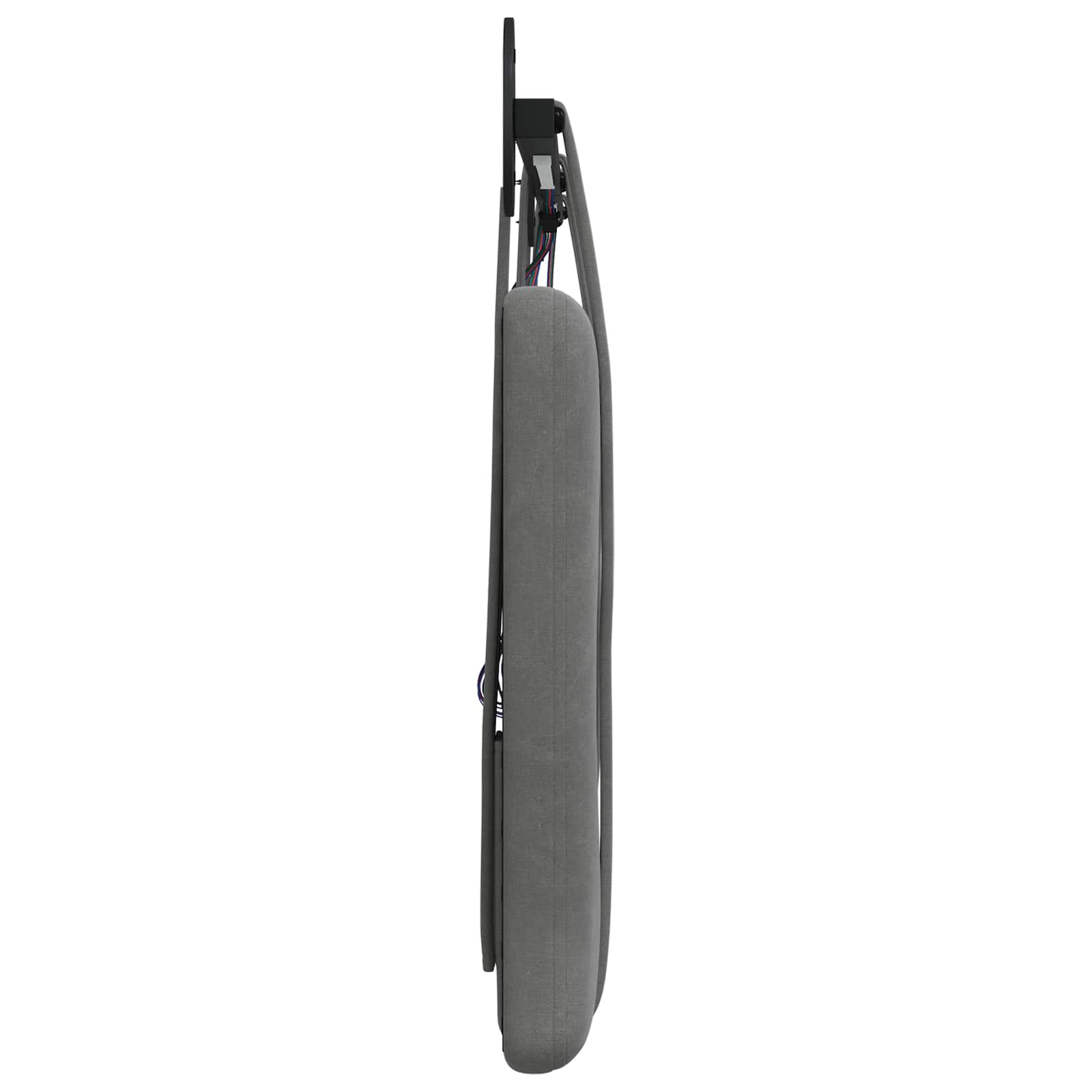 Hangend hoofdbord Met LED-verlichting Donkergrijs Fluweel