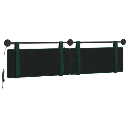 Hangend hoofdbord Met LED-verlichting Donkergroen Fluweel