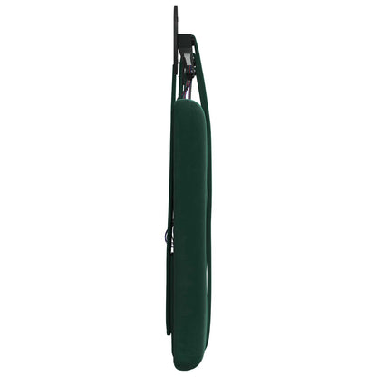 Hangend hoofdbord Met LED-verlichting Donkergroen Fluweel