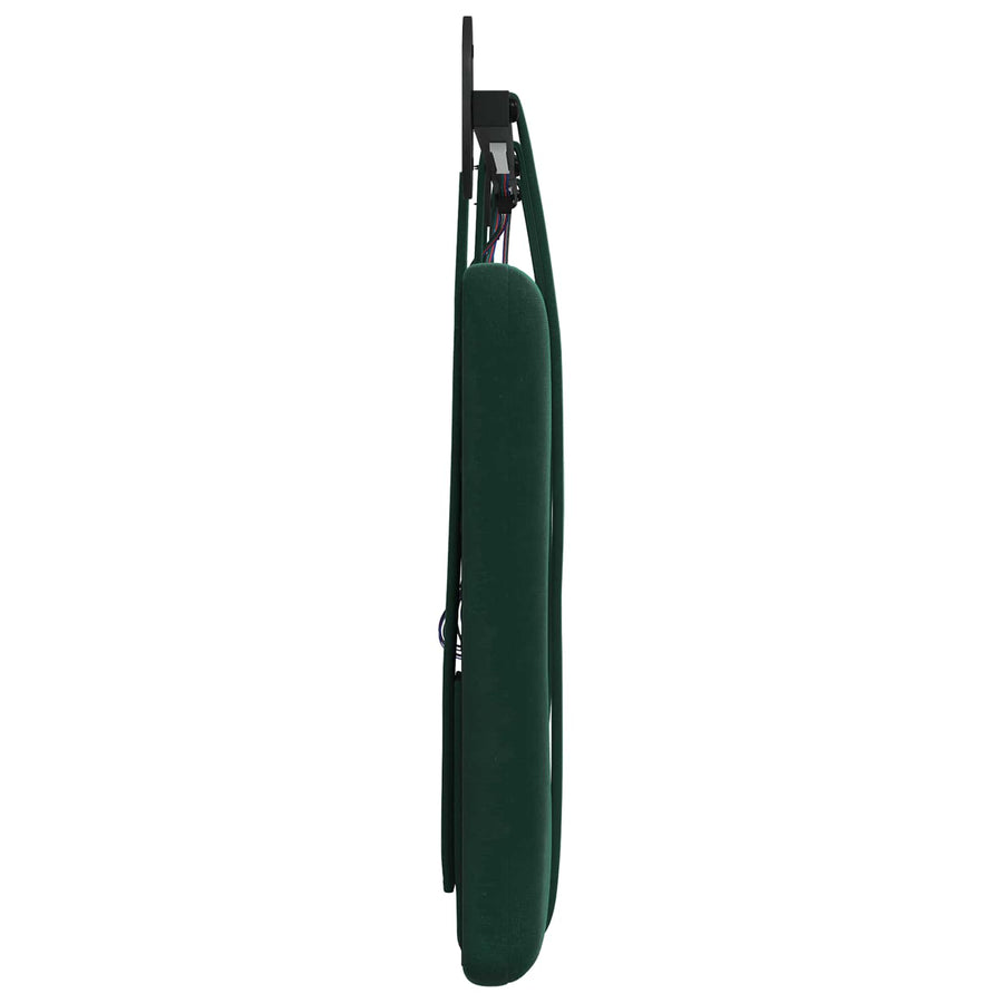 Hangend hoofdbord Met LED-verlichting Donkergroen Fluweel