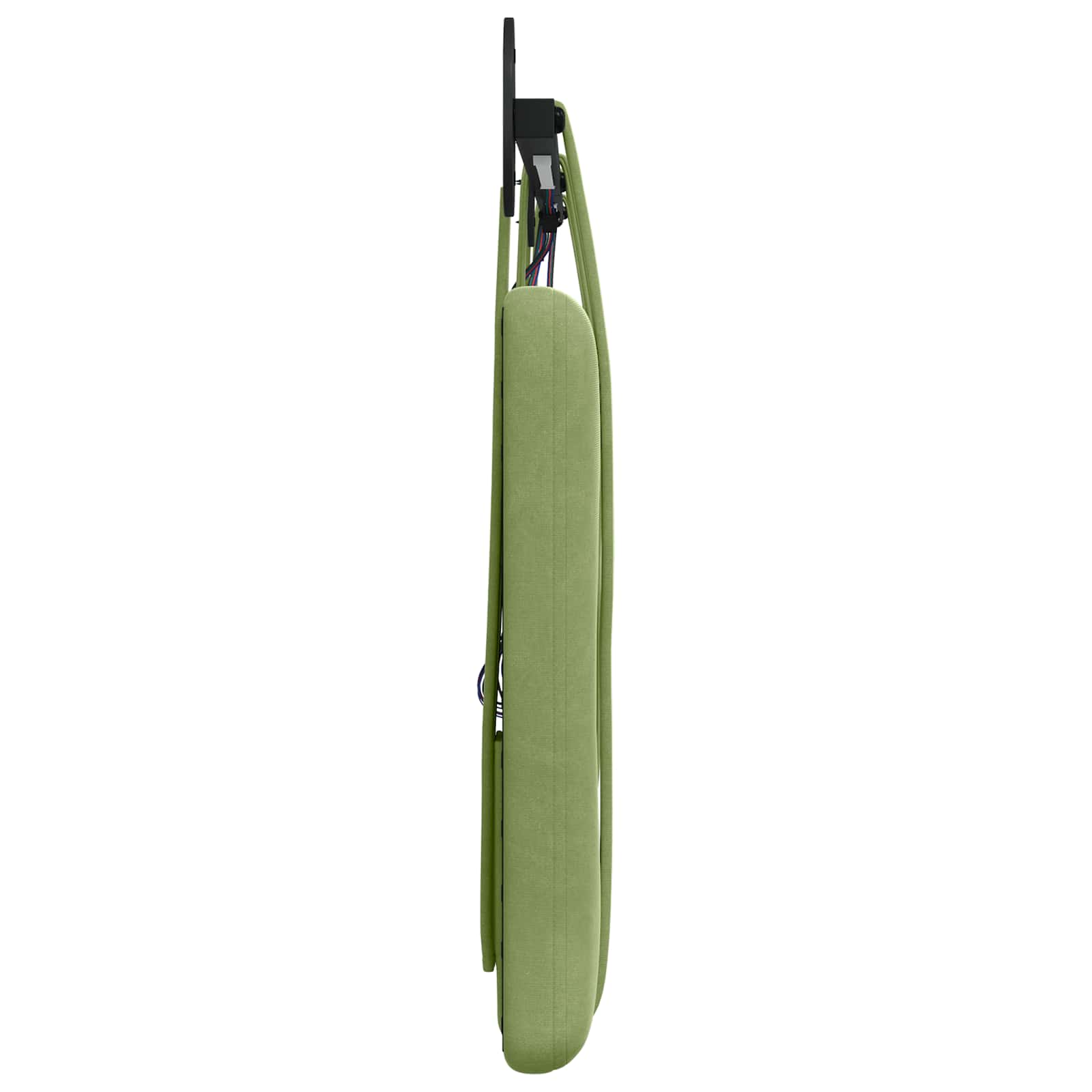Hangend hoofdbord Met LED-verlichting Lichtgroen Fluweel