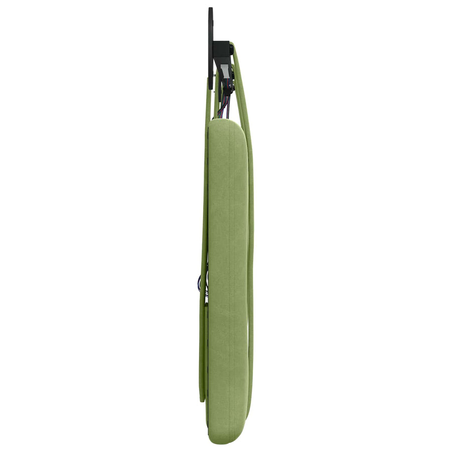 Hangend hoofdbord Met LED-verlichting Lichtgroen Fluweel