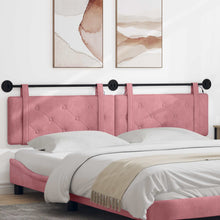 Hangend hoofdbord Met LED-verlichting Roze Fluweel