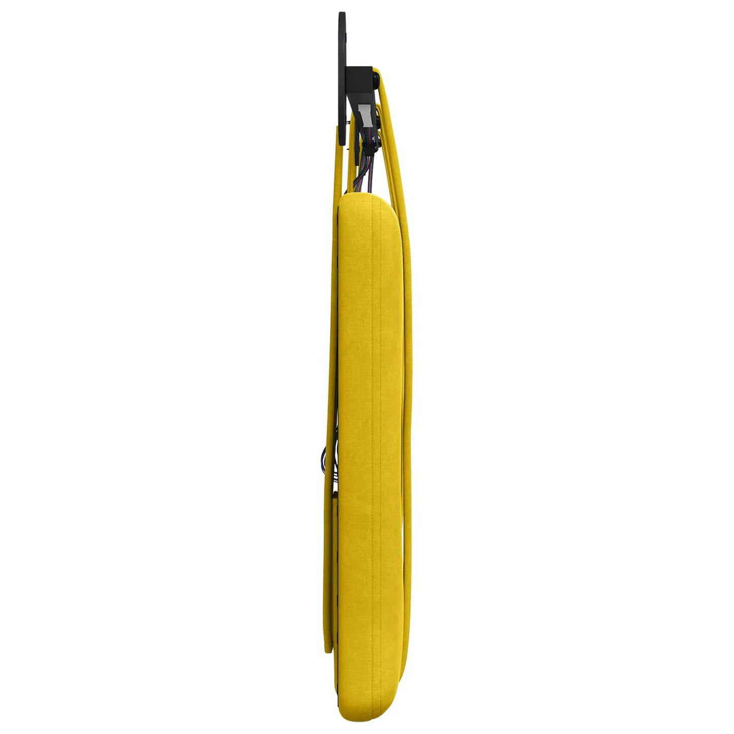Hangend hoofdbord Met LED-verlichting Geel Fluweel