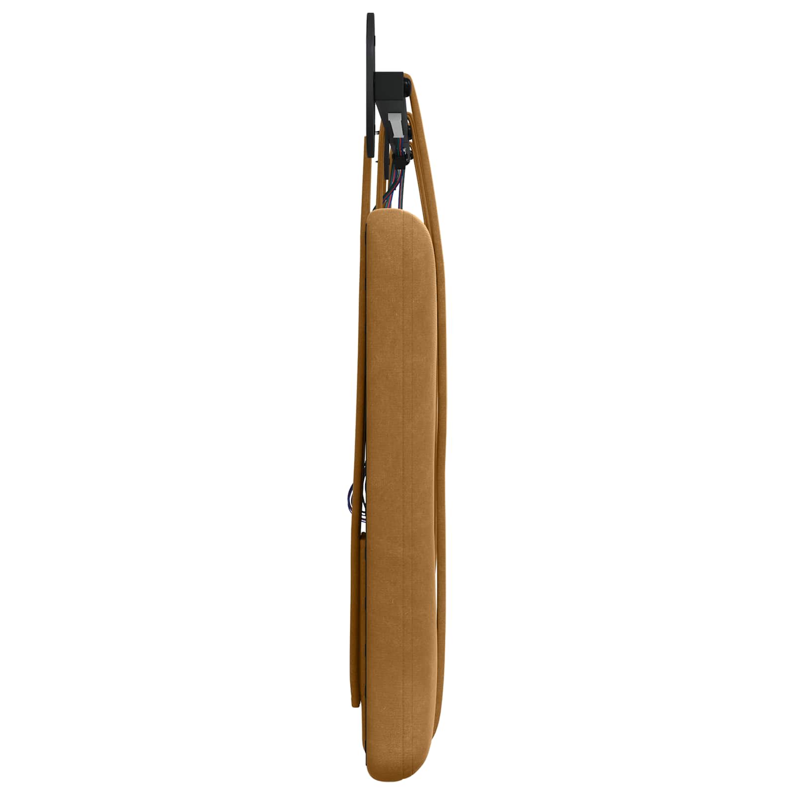 Hangend hoofdbord Met LED-verlichting Bruin Fluweel