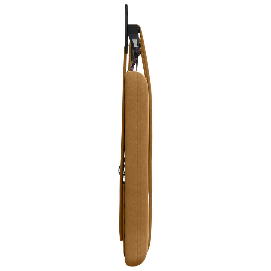 Hangend hoofdbord Met LED-verlichting Bruin Fluweel