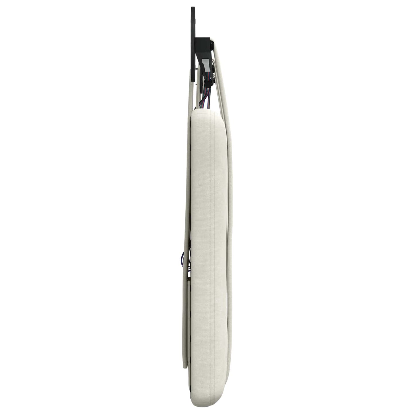 Hangend hoofdbord Met LED-verlichting Crèmekleurig Fluweel