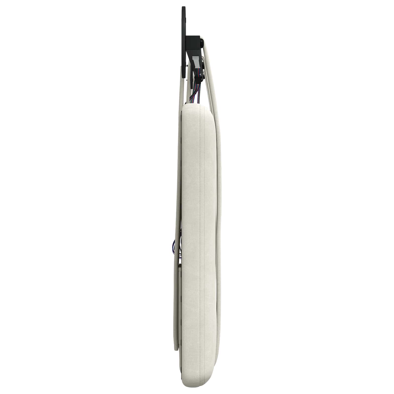 Hangend hoofdbord Met LED-verlichting Crèmekleurig Fluweel
