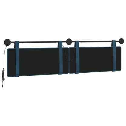 Hangend hoofdbord Met LED-verlichting Blauw Fluweel