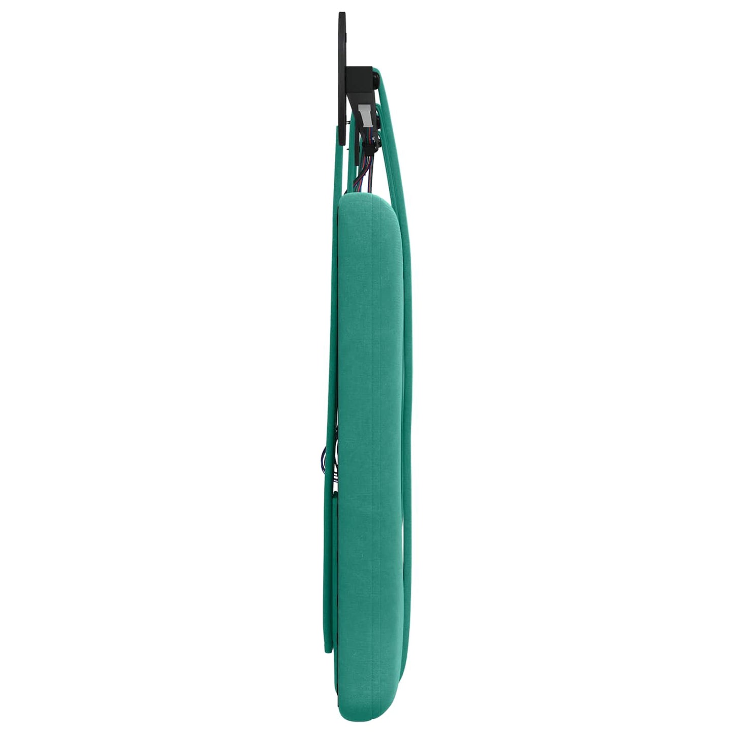 Hangend hoofdbord Met LED-verlichting Turquoise Fluweel