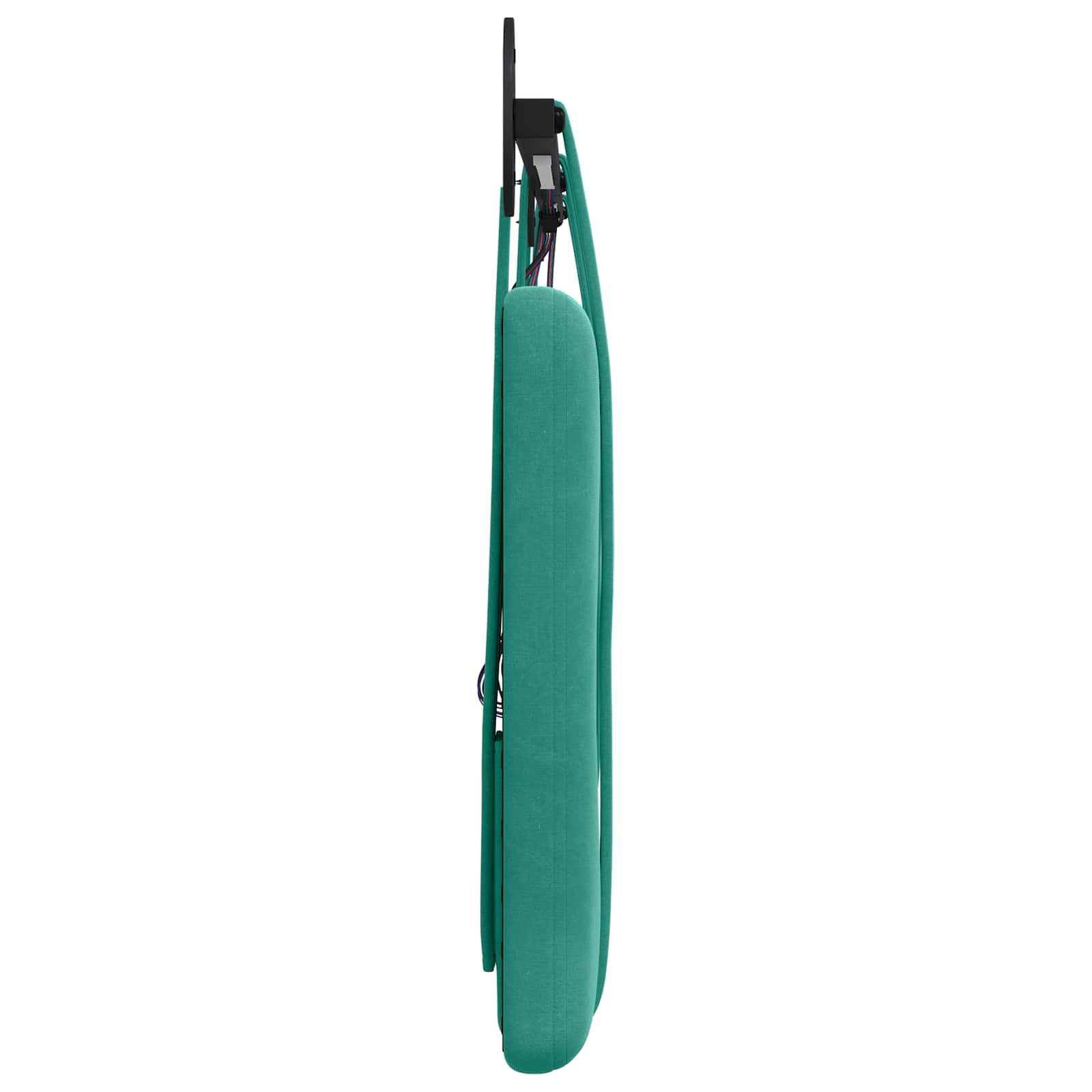 Hangend hoofdbord Met LED-verlichting Turquoise Fluweel