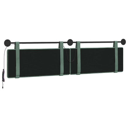 Hangend hoofdbord Met LED-verlichting Zeegroen Fluweel
