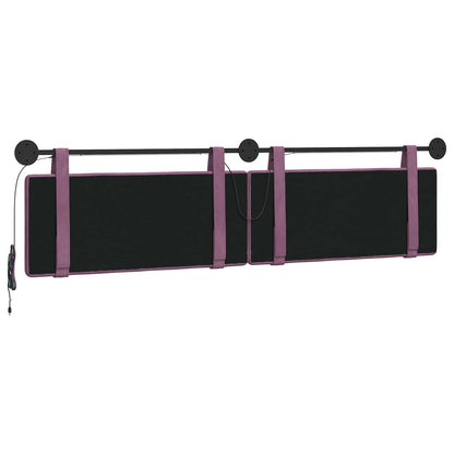 Hangend hoofdbord Met LED-verlichting Paars Fluweel