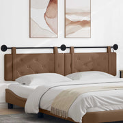Hoofdbord 210x55x5 cm kunstleer cappuccino met LED