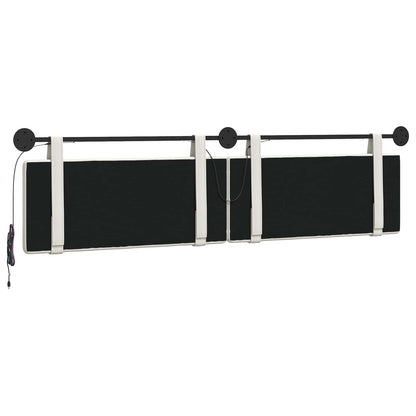 Hangend hoofdbord Met LED-verlichting Wit Kunstleer