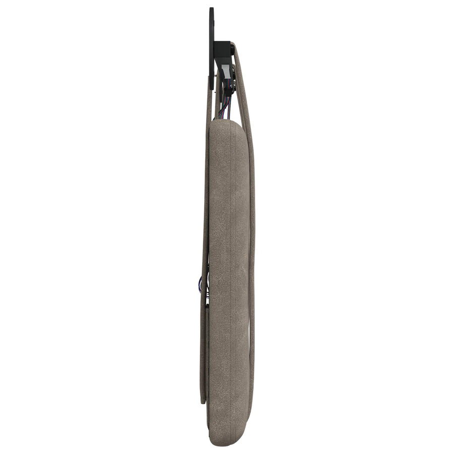 Hangend hoofdbord Met LED-verlichting Grijs Antiek PU
