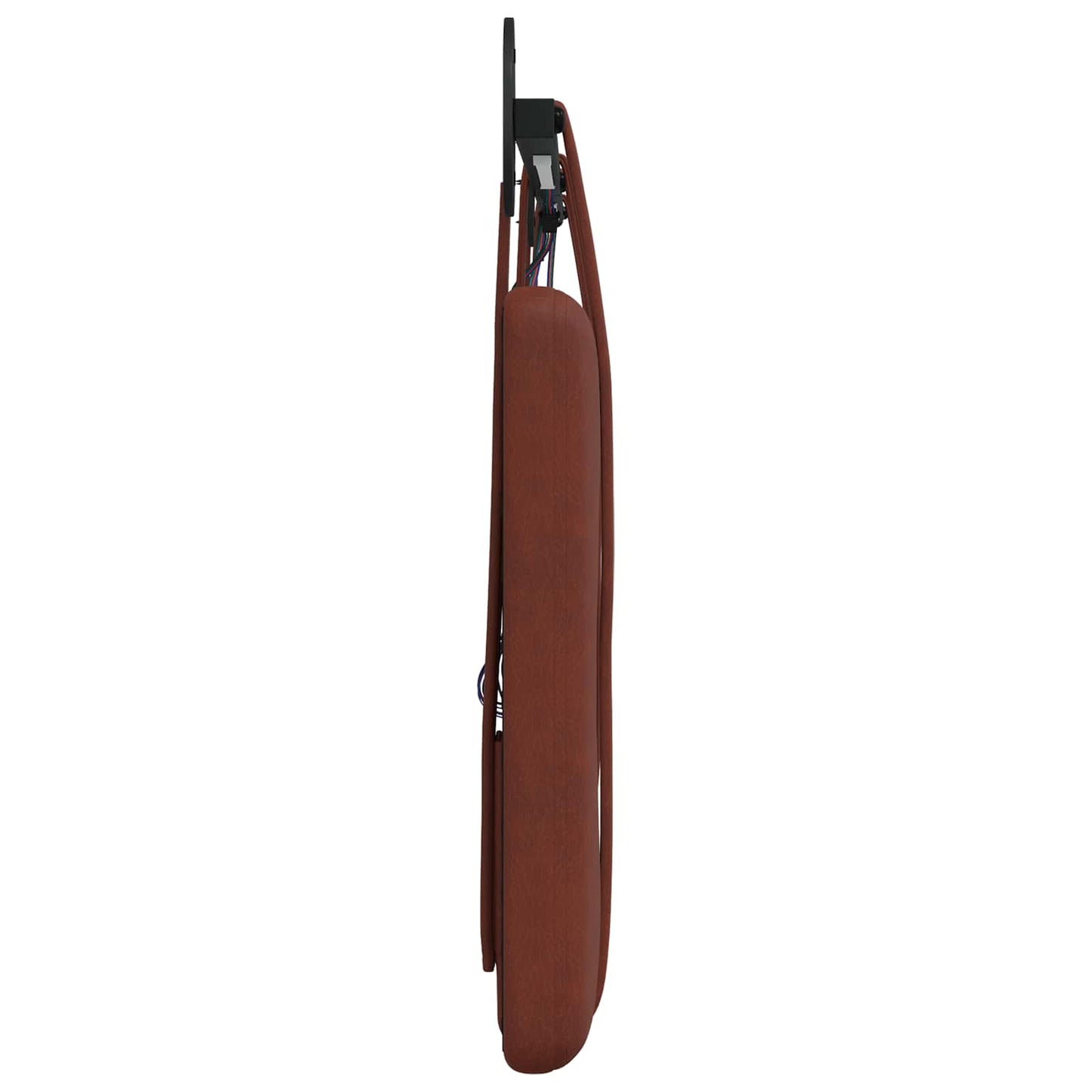 Hangend hoofdbord Met LED-verlichting Glanzend Bruin Antiek PU