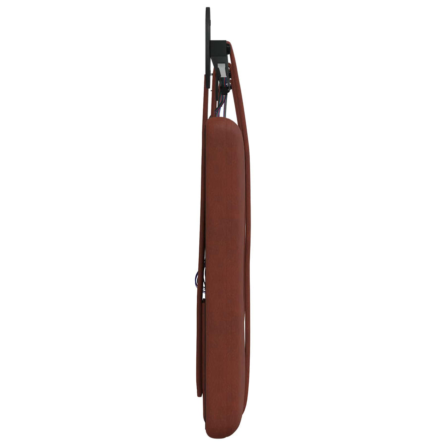 Hangend hoofdbord Met LED-verlichting Glanzend Bruin Antiek PU