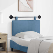 Hangend hoofdbord blauw katoen stof met LED