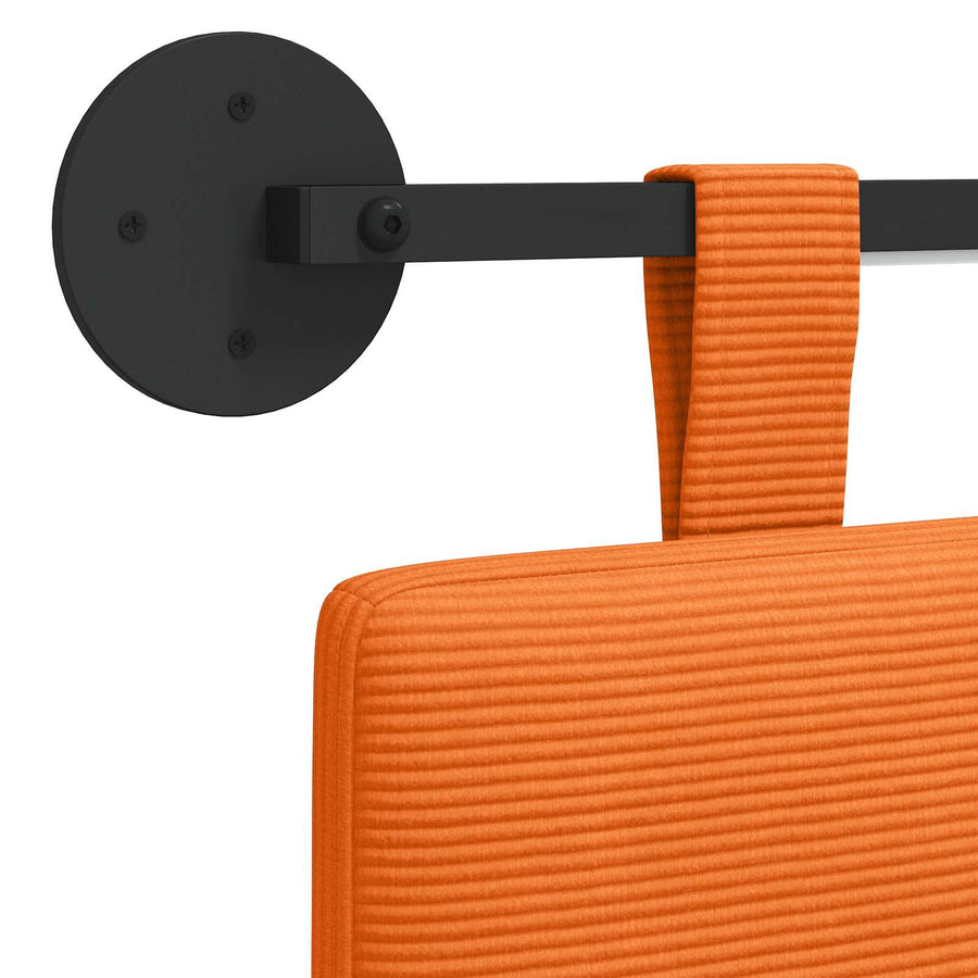 Hangend hoofdbord Met LED-verlichting Oranje Katoen Stof