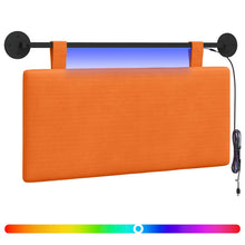 Hangend hoofdbord Met LED-verlichting Oranje Katoen Stof