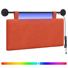 Hangend hoofdbord Met LED-verlichting Rood-oranje Katoen Stof