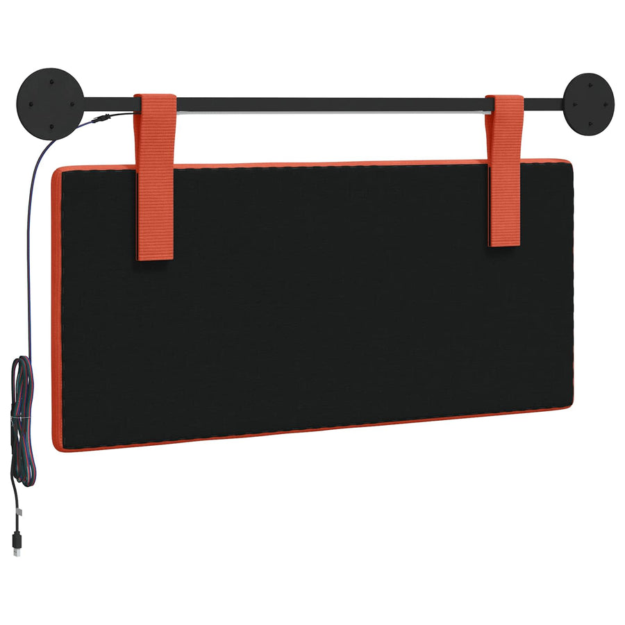 Hangend hoofdbord Met LED-verlichting Rood-oranje Katoen Stof