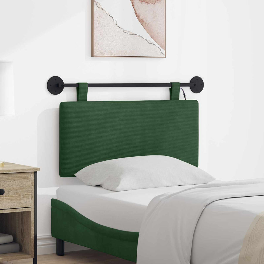 Hangend hoofdbord Met LED-verlichting Jungle Groen Katoen Stof