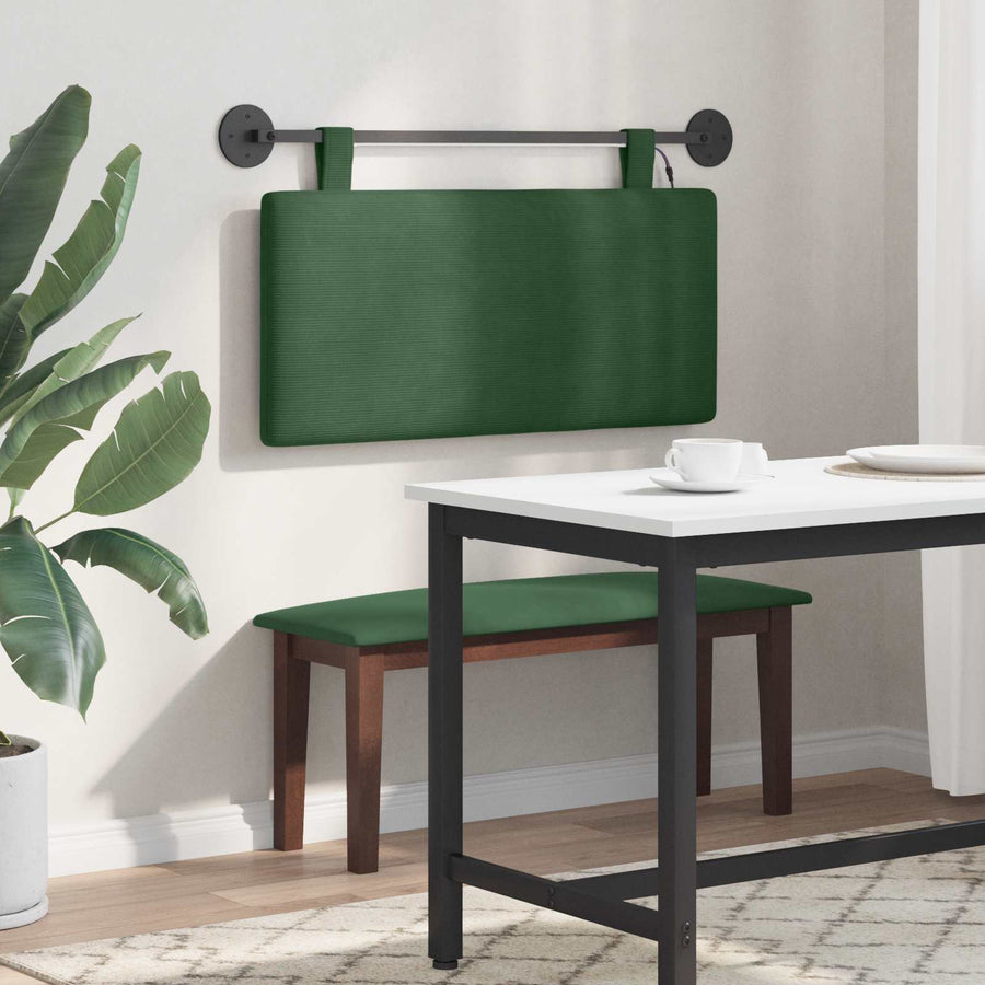 Hangend hoofdbord Met LED-verlichting Jungle Groen Katoen Stof
