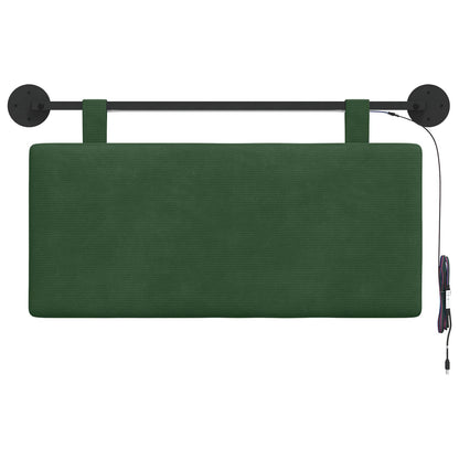 Hangend hoofdbord Met LED-verlichting Jungle Groen Katoen Stof