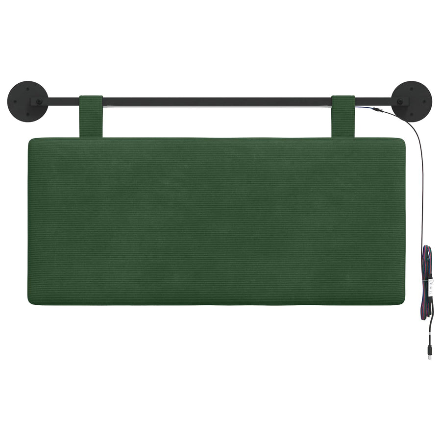 Hangend hoofdbord Met LED-verlichting Jungle Groen Katoen Stof