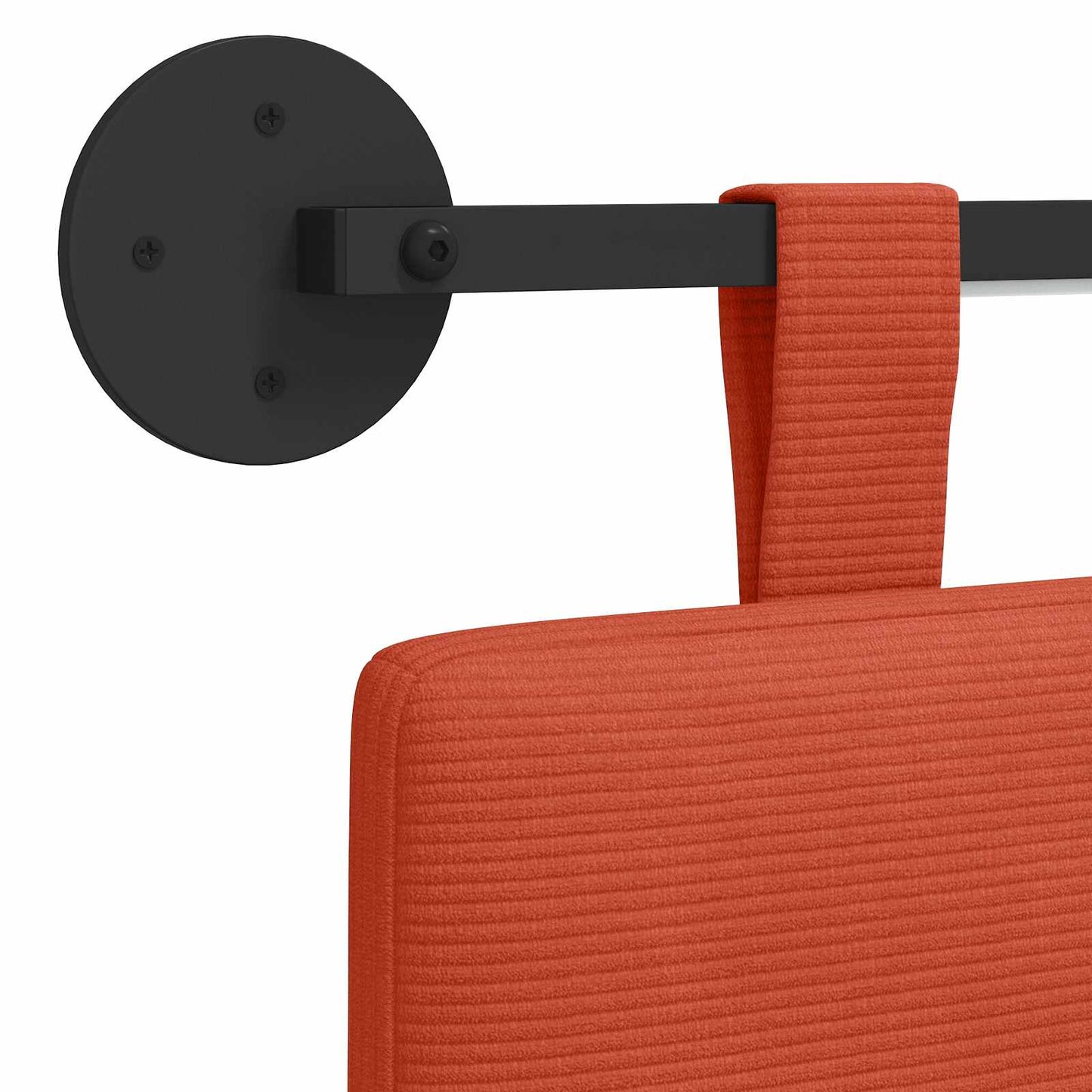Hangend hoofdbord Met LED-verlichting Rood-oranje Katoen Stof