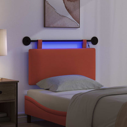 Hangend hoofdbord Met LED-verlichting Rood-oranje Katoen Stof