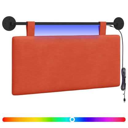 Hangend hoofdbord Met LED-verlichting Rood-oranje Katoen Stof