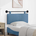 Hangend hoofdbord Met LED-verlichting Blauw Katoen Stof