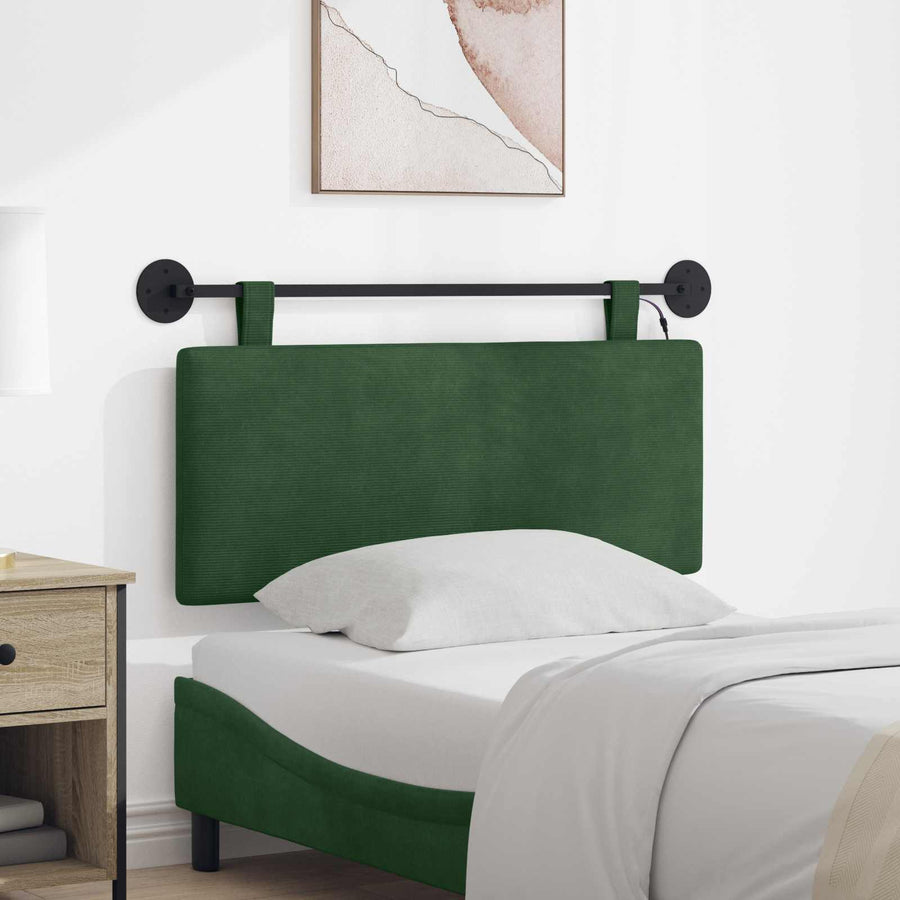Hangend hoofdbord Met LED-verlichting Jungle Groen Katoen Stof