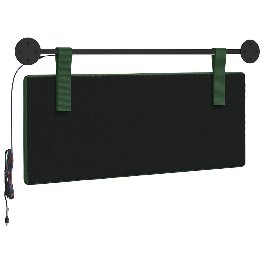 Hangend hoofdbord Met LED-verlichting Jungle Groen Katoen Stof