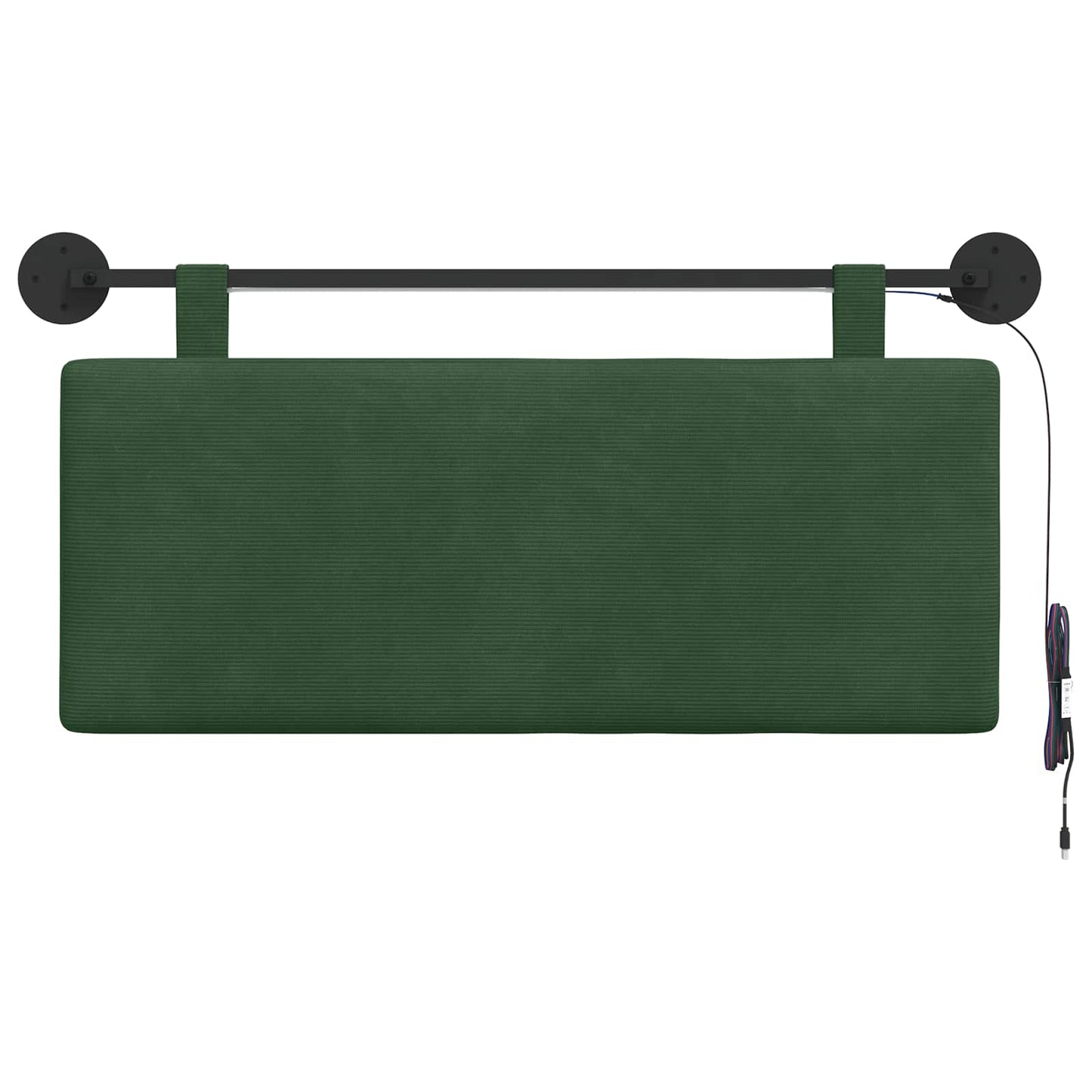 Hangend hoofdbord Met LED-verlichting Jungle Groen Katoen Stof