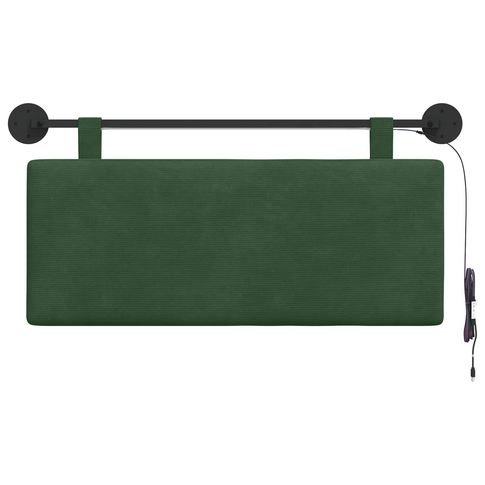 Hangend hoofdbord Met LED-verlichting Jungle Groen Katoen Stof