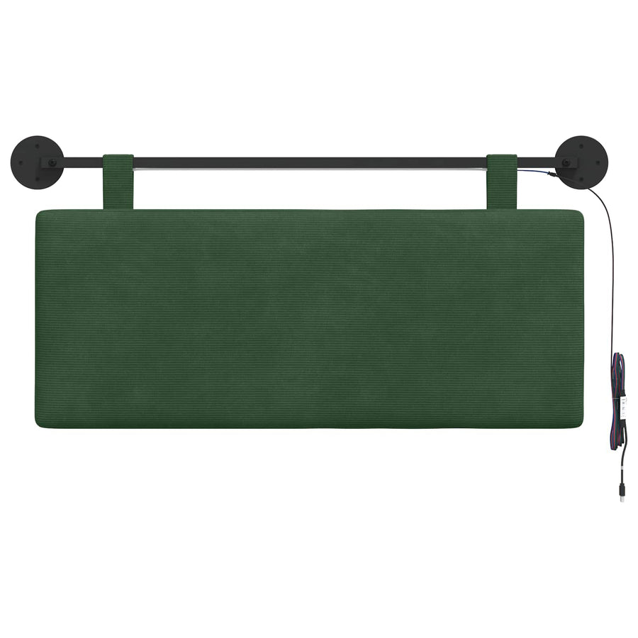 Hangend hoofdbord Met LED-verlichting Jungle Groen Katoen Stof