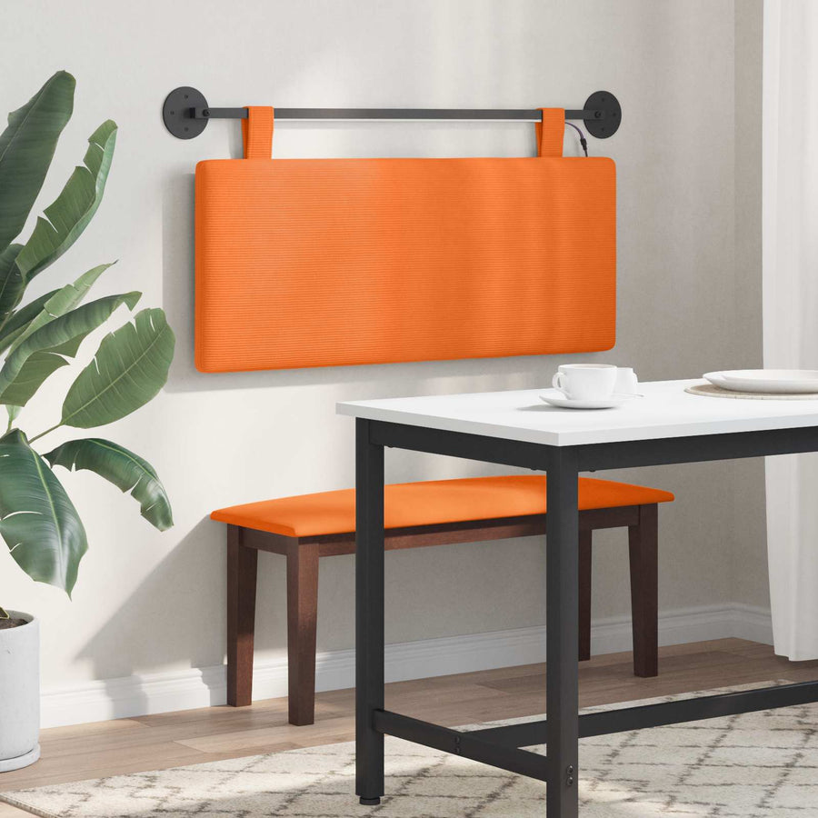 Hangend hoofdbord Met LED-verlichting Oranje Katoen Stof