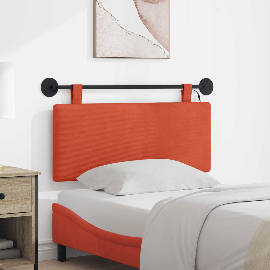 Hangend hoofdbord Met LED-verlichting Rood-oranje Katoen Stof