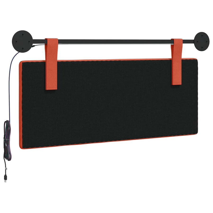 Hangend hoofdbord Met LED-verlichting Rood-oranje Katoen Stof