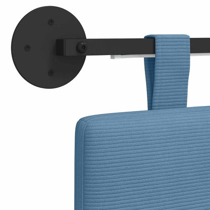 Hangend hoofdbord Met LED-verlichting Blauw Katoen Stof