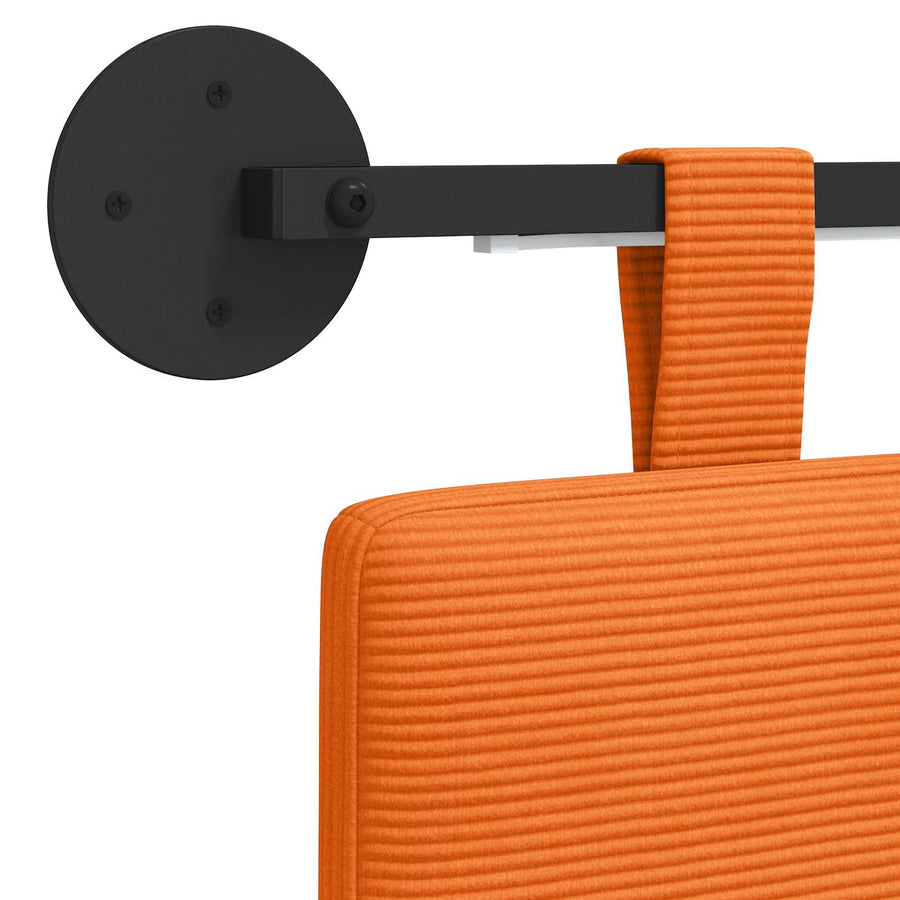 Hangend hoofdbord Met LED-verlichting Oranje Katoen Stof